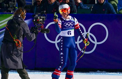 Breezy Johnson do zlata u spustu u sjeni teškog pada Lindsey Vonn