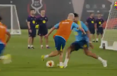 Dani Olmo krasnim potezom 'vratio Ronalda Arauja u Urugvaj' na treningu Barcelone