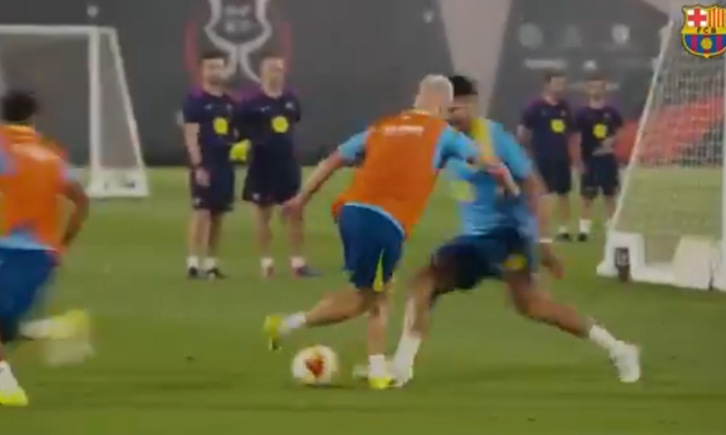 Dani Olmo krasnim potezom 'vratio Ronalda Arauja u Urugvaj' na treningu Barcelone